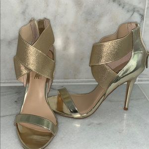 Gold 4 inch heels